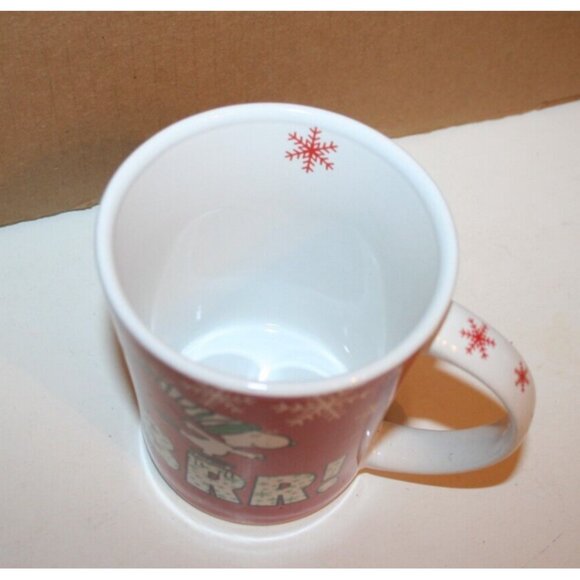 Snoopy Skate Brr Holiday Red Peanuts Oversized Ceramic Coffee Mug 20 oz - Picture 5 of 6